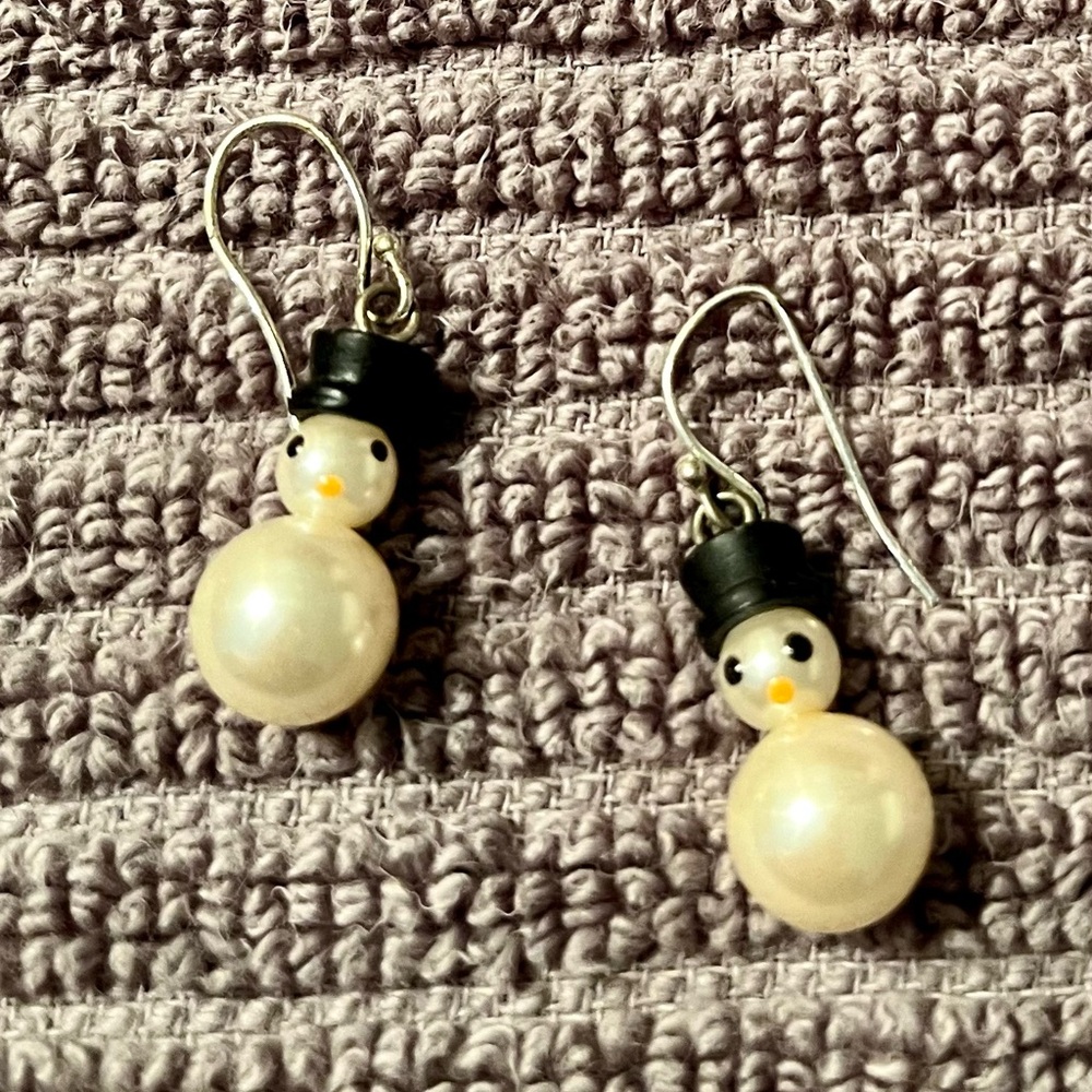 Snowman earrings